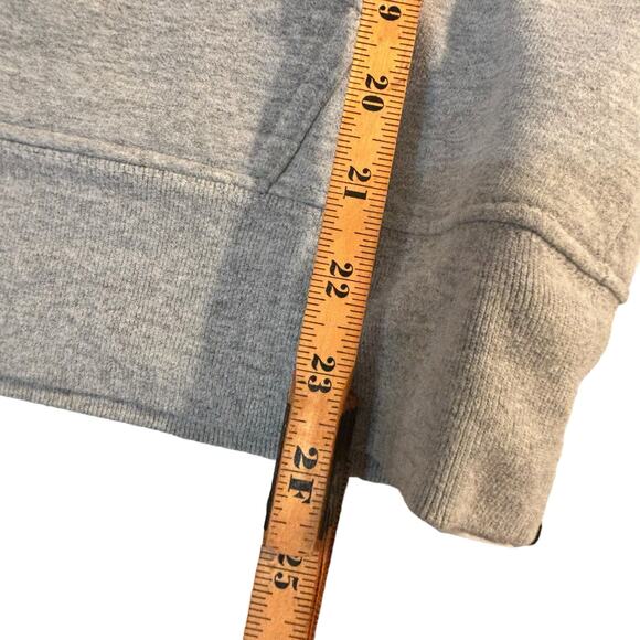 The North Face Womens Hoodie Gray Pink Logo Long Sleeve Pullover Sweatshirt Sz L - Picture 10 of 12